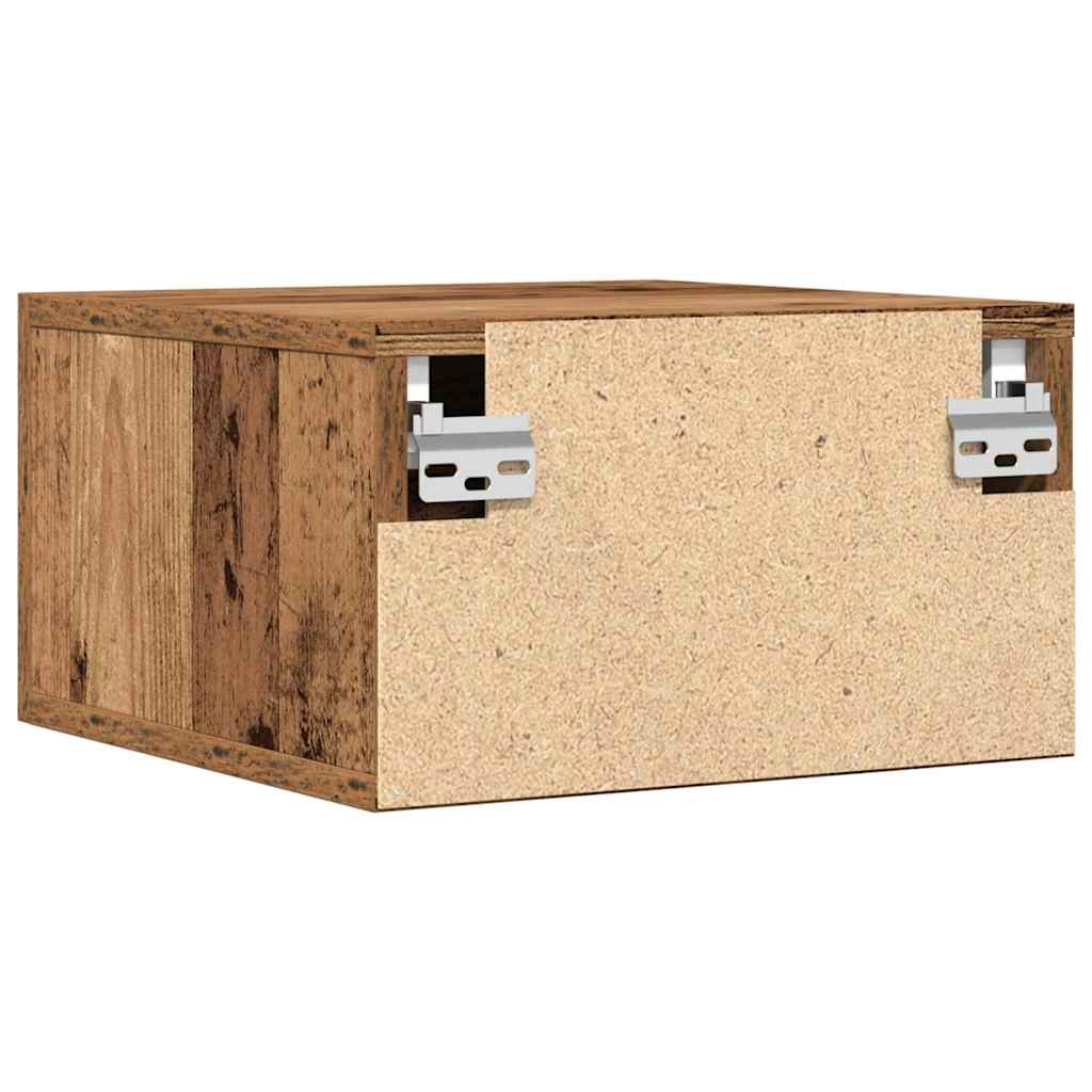 vidaXL Κομοδίνο 2 pcs Παλαιό ξύλο 35 x 35 x 20 εκ Επεξεργασμένο ξύλο