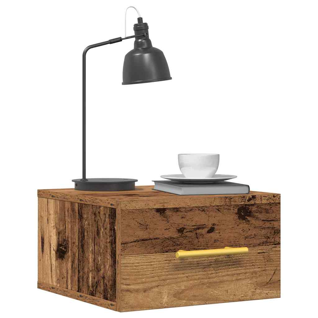 vidaXL Κομοδίνο 2 τμχ. 35 x 35 x 20 εκ Επεξεργασμένο Ξύλο Παλιό ξύλο