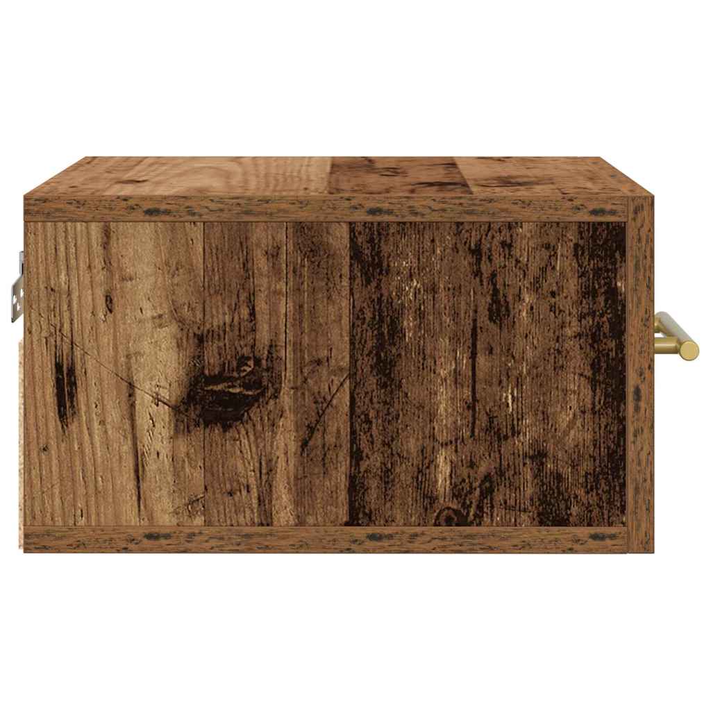 vidaXL Κομοδίνο 2 pcs Παλαιό ξύλο 35 x 35 x 20 εκ Επεξεργασμένο ξύλο