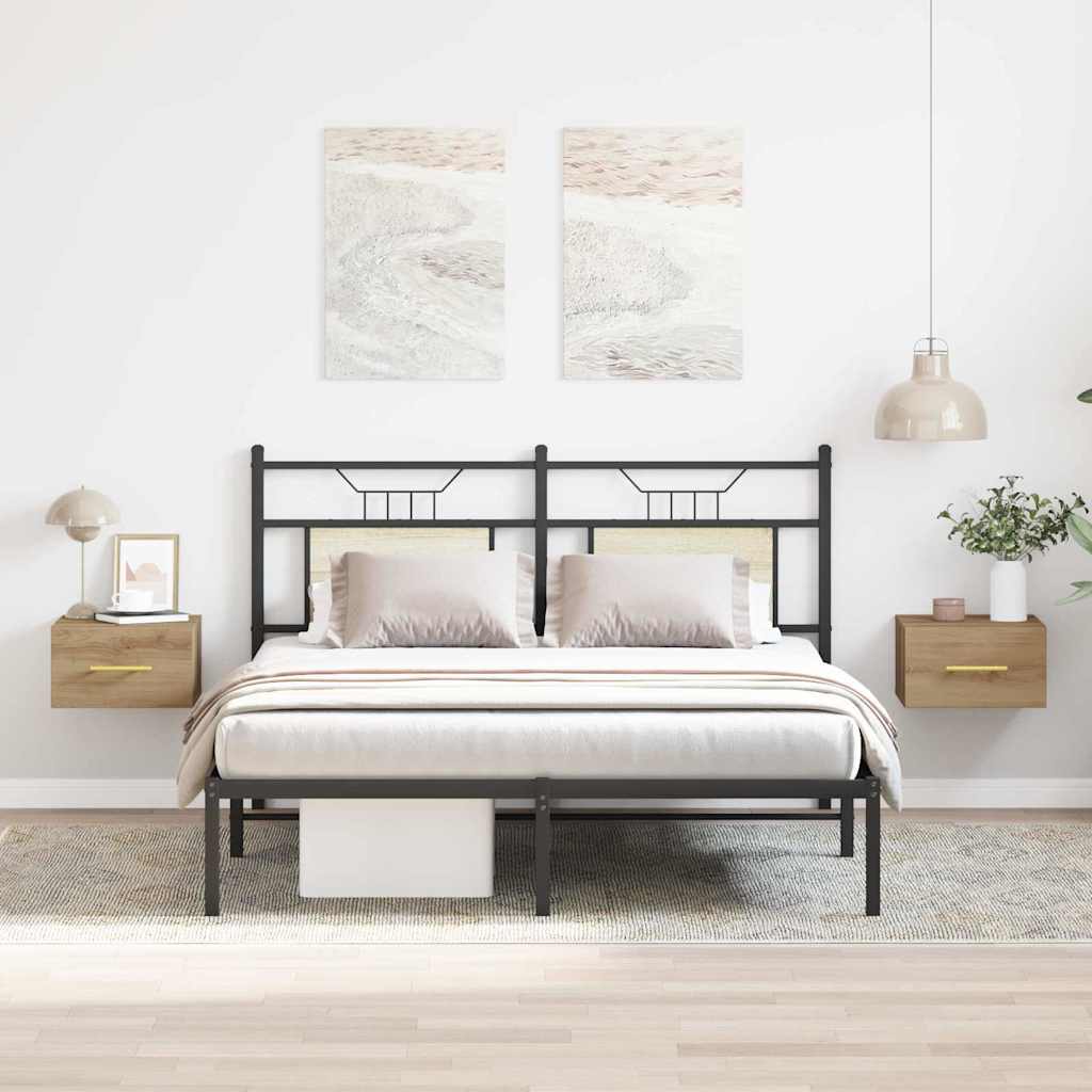 vidaXL Κομοδίνο 2 τμχ. 35 x 35 x 20 εκ Επεξεργασμένο Ξύλο Artisan Oak