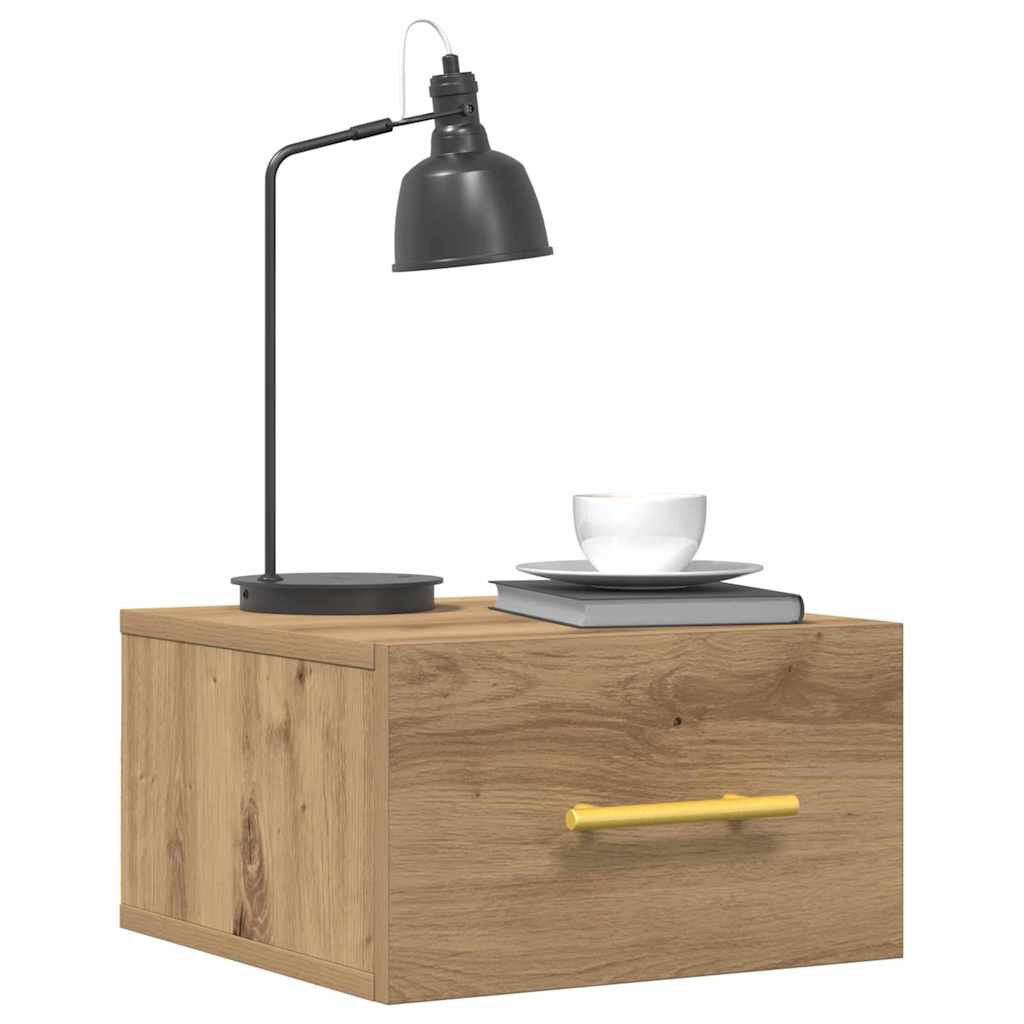 vidaXL Κομοδίνο 2 pcs artisan δρυς 35 x 35 x 20 εκ Επεξεργασμένο ξύλο