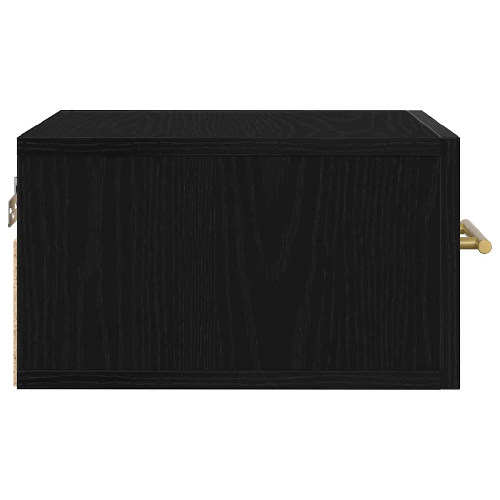 vidaXL Κομοδίνο 2 pcs Μαύρη δρυς 35 x 35 x 20 εκ Επεξεργασμένο ξύλο