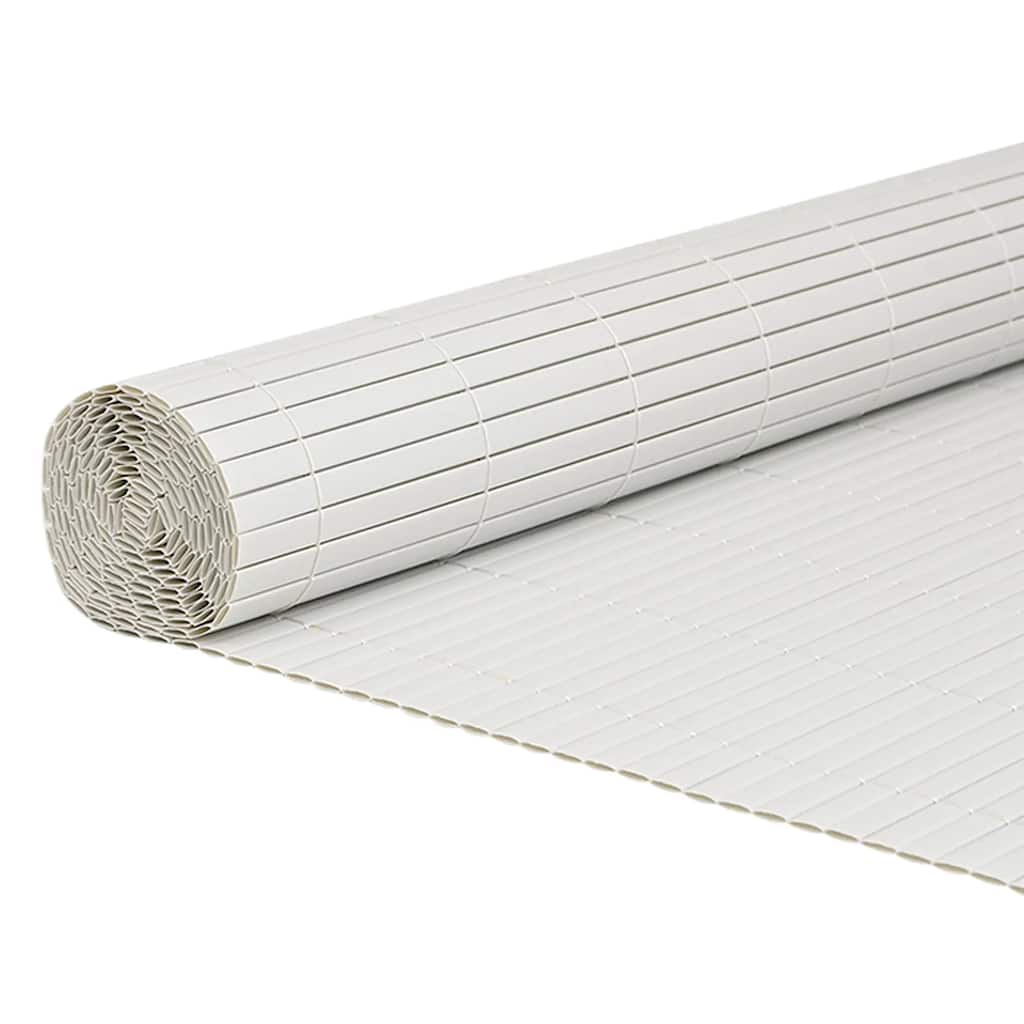 vidaXL Φράχτης Κήπου Διπλής Όψης Λευκός 1,8x5 μ. PVC