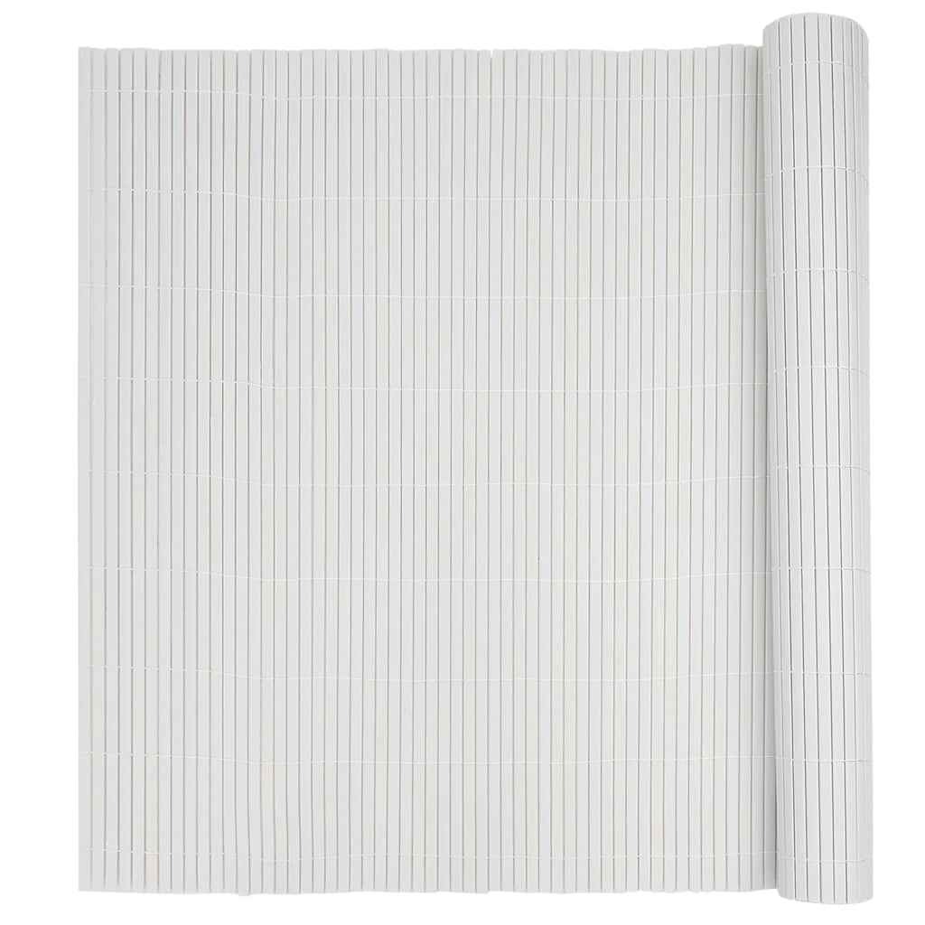 vidaXL Φράχτης Κήπου Διπλής Όψης Λευκός 1,8x5 μ. PVC