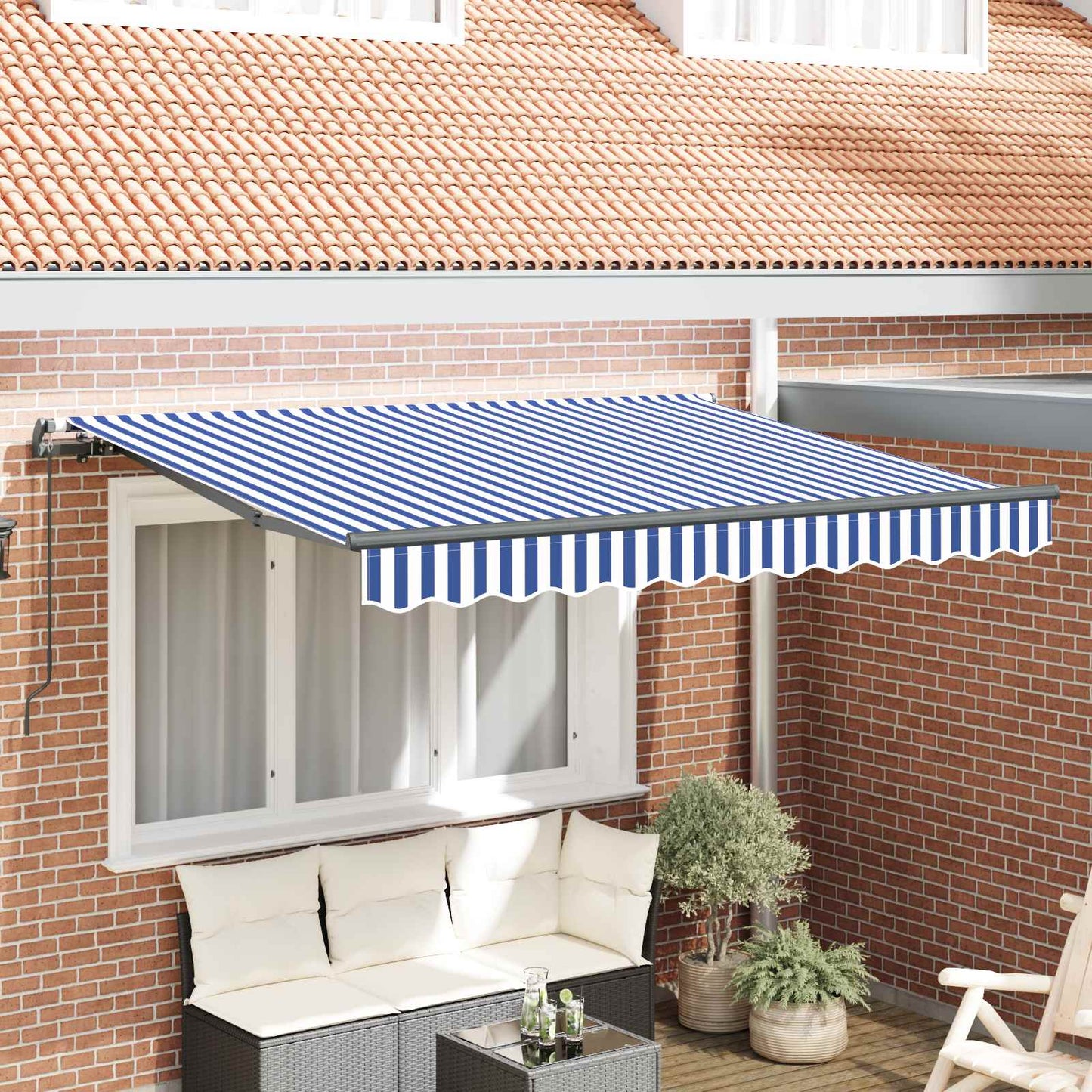 vidaXL Σκηνίτσα Αναδιπλούμενη Μπλε 250 x 200 cm ύφασμα