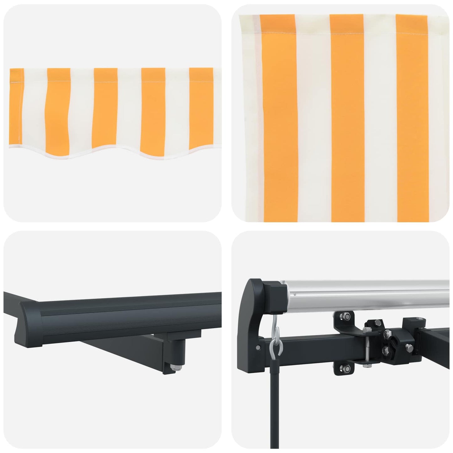 vidaXL Σκηνίτσα Αναδιπλούμενη Κίτρινο 250 x 200 cm ύφασμα