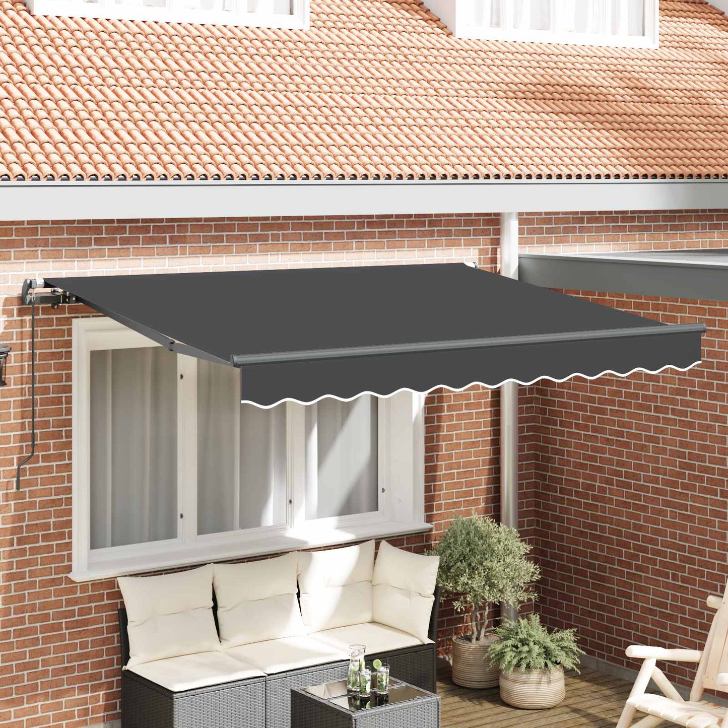 vidaXL Σκηνίτσα Αναδιπλούμενη Ανθρακί 250 x 200 cm ύφασμα