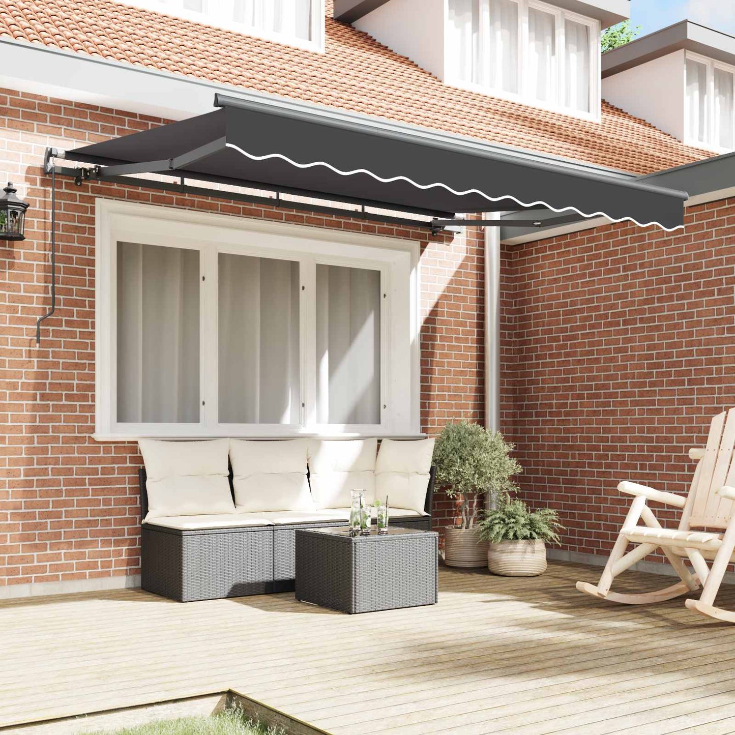 vidaXL Σκηνίτσα Αναδιπλούμενη Ανθρακί 250 x 200 cm ύφασμα