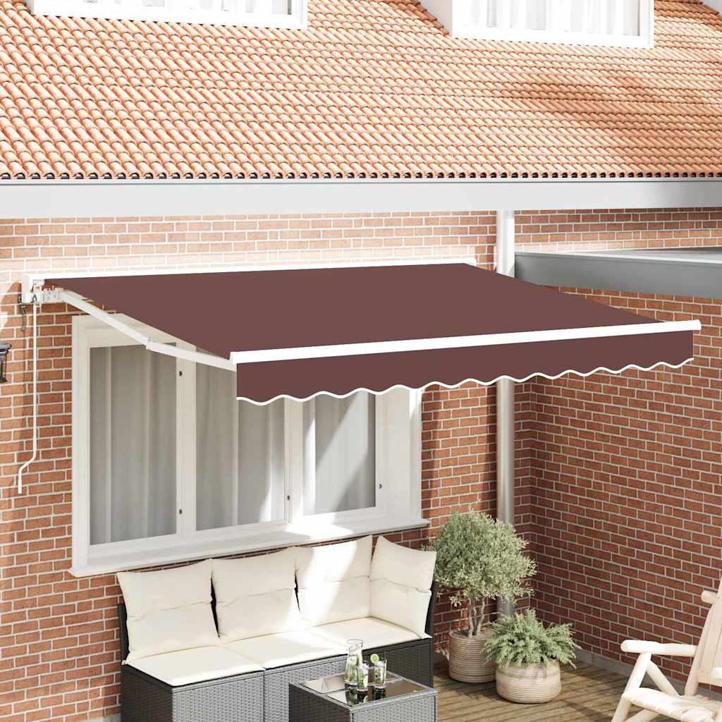 vidaXL Σκελετός Τέντας Καφέ 250 x 200 cm Πολυεστέρας με Επικάλυψη PU