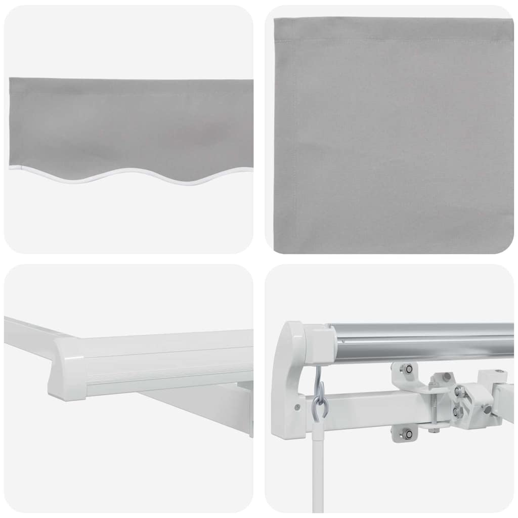 vidaXL Αναδιπλούμενη τέντα Ανοιχτό γκρι 250 x 200 cm ύφασμα