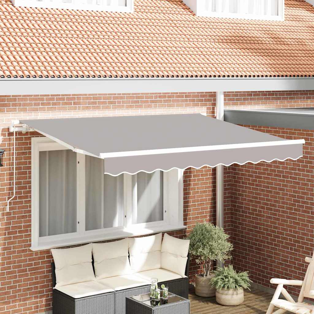 vidaXL Αναδιπλούμενη τέντα Ανοιχτό γκρι 250 x 200 cm ύφασμα