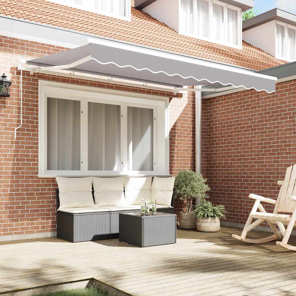 vidaXL Αναδιπλούμενη τέντα Ανοιχτό γκρι 250 x 200 cm ύφασμα