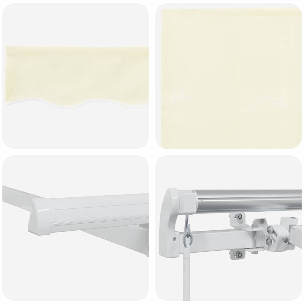 vidaXL Αναδιπλούμενη τέντα Κρεμ 300 x 200 cm ύφασμα