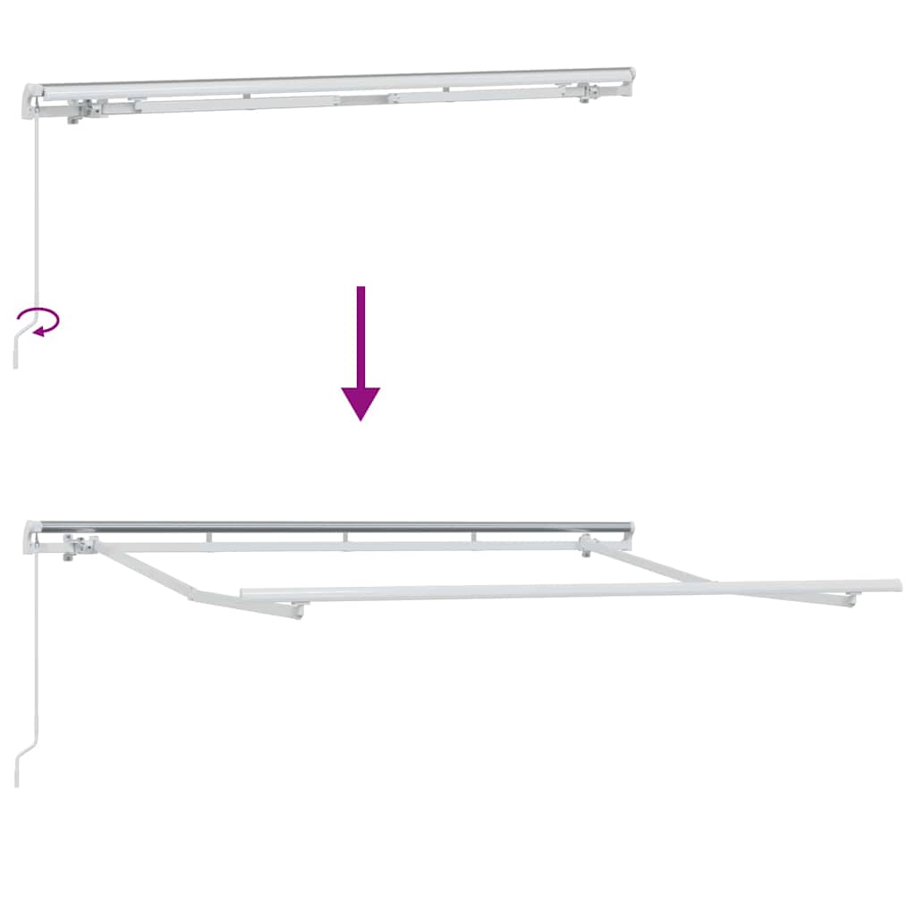 vidaXL Αναδιπλούμενη τέντα Κρεμ 300 x 200 cm ύφασμα
