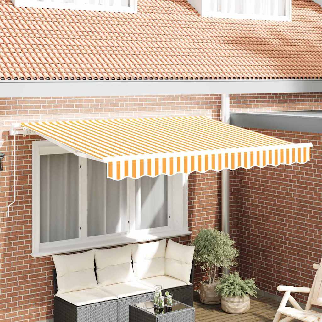 vidaXL Αναδιπλούμενη τέντα Κίτρινο 300 x 200 cm ύφασμα