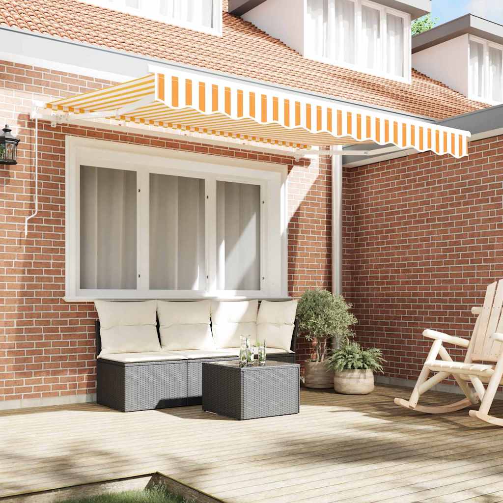 vidaXL Αναδιπλούμενη τέντα Κίτρινο 300 x 200 cm ύφασμα