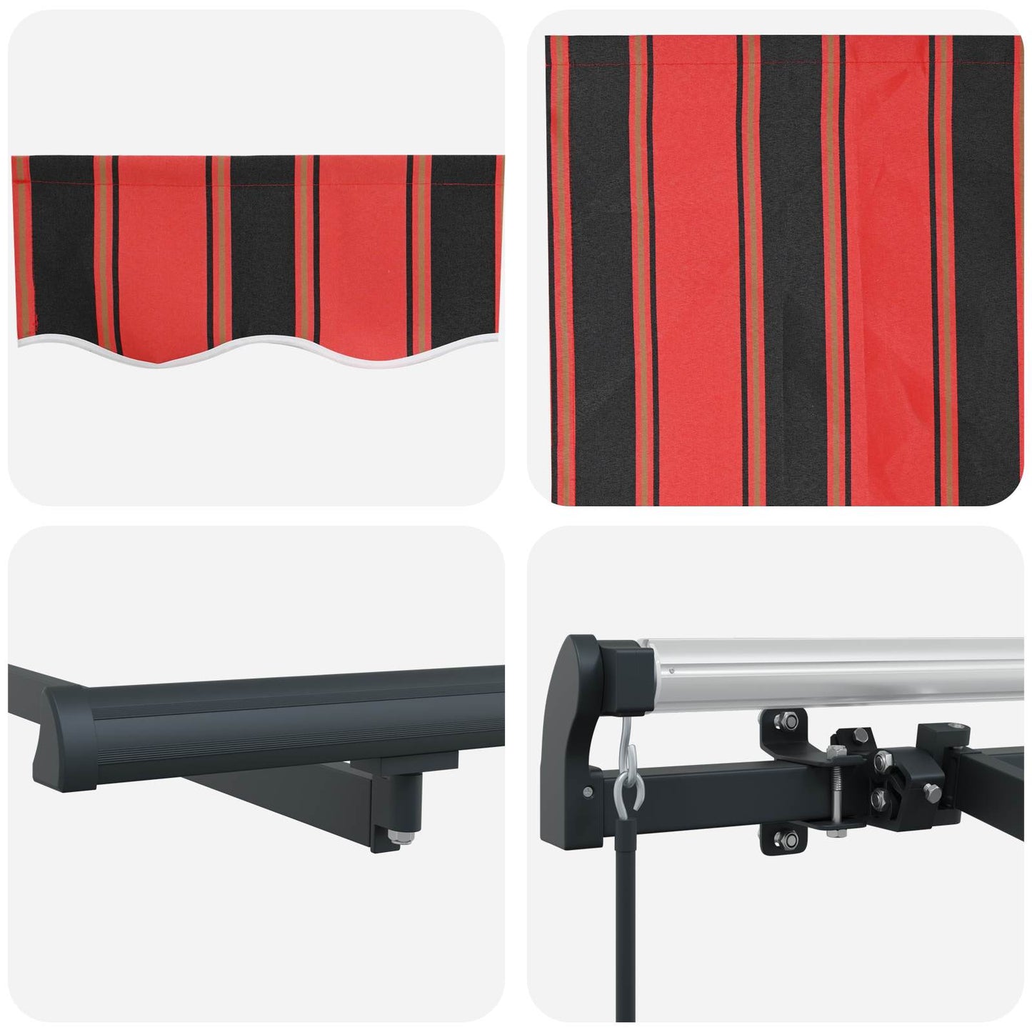vidaXL Αναδιπλούμενη τέντα Πορτοκαλί 300 x 200 cm ύφασμα
