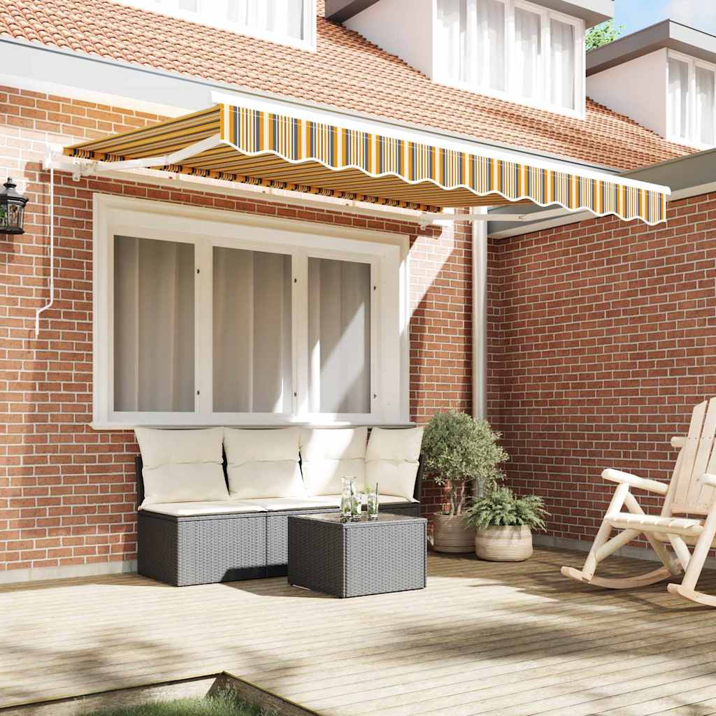 vidaXL Αναδιπλούμενη τέντα Κίτρινο 300 x 200 cm ύφασμα