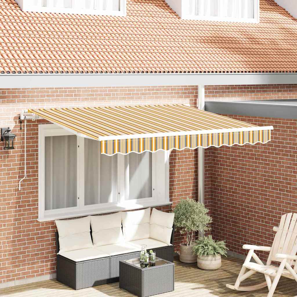 vidaXL Αναδιπλούμενη τέντα Κίτρινο 300 x 200 cm ύφασμα