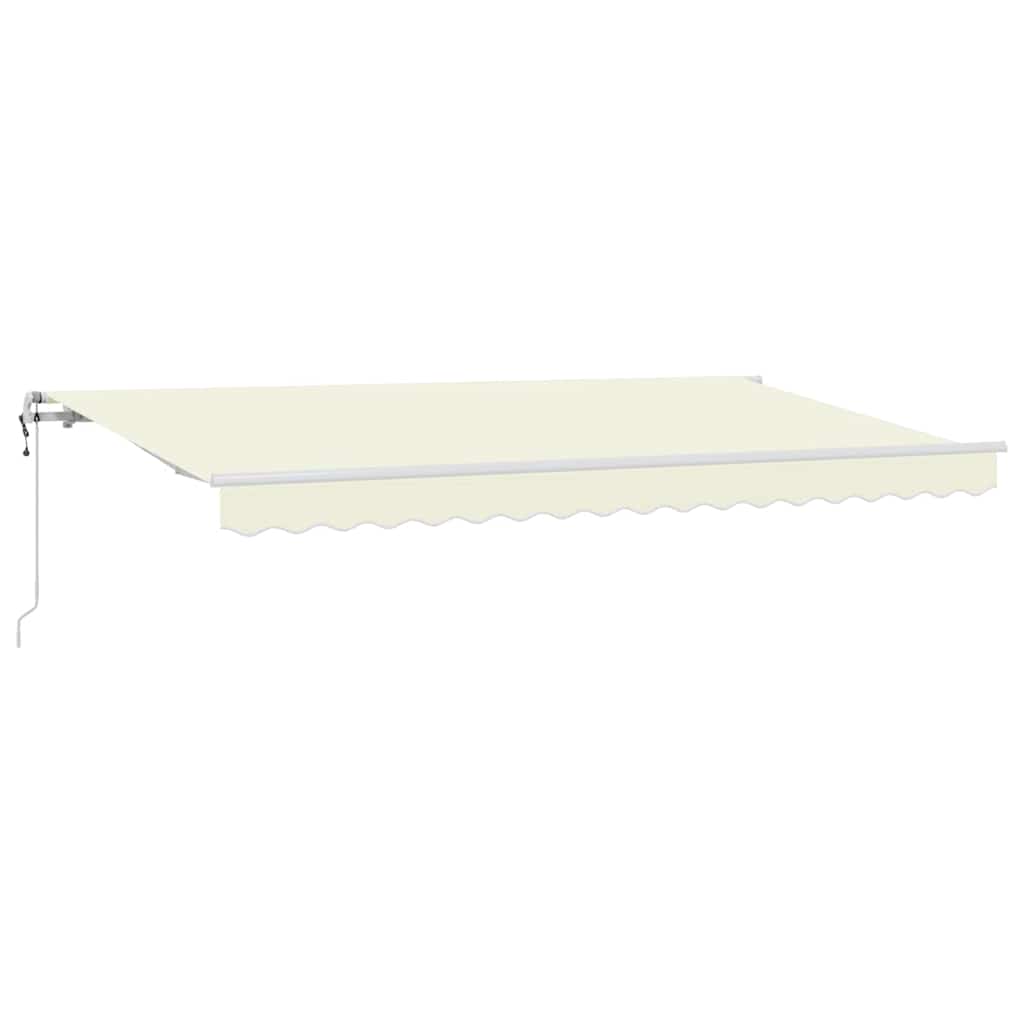 vidaXL Αναδιπλούμενη τέντα Κρεμ 350 x 200 cm ύφασμα