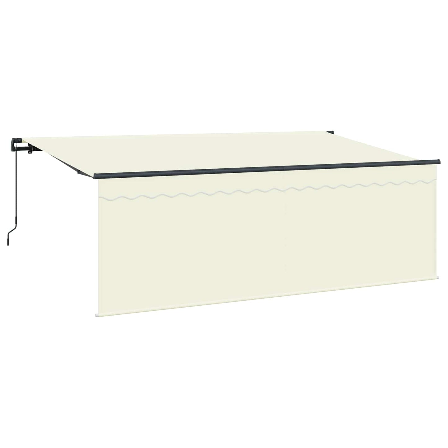 vidaXL Αναδιπλούμενη τέντα Κρεμ 350 x 200 cm Πολυεστέρας και Αλουμίνιο
