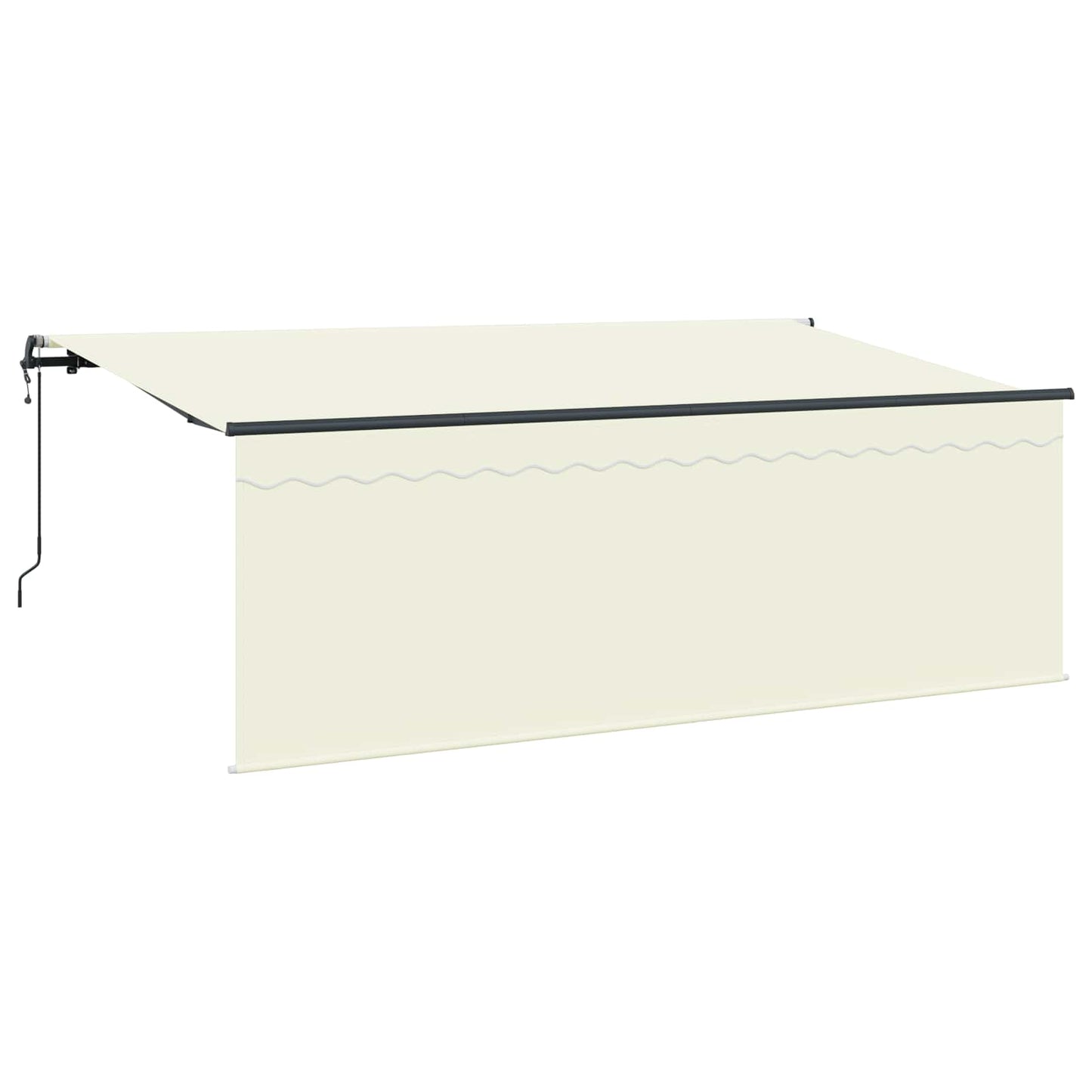 vidaXL Αναδιπλούμενη τέντα Κρεμ 350 x 200 cm Πολυεστέρας και Αλουμίνιο
