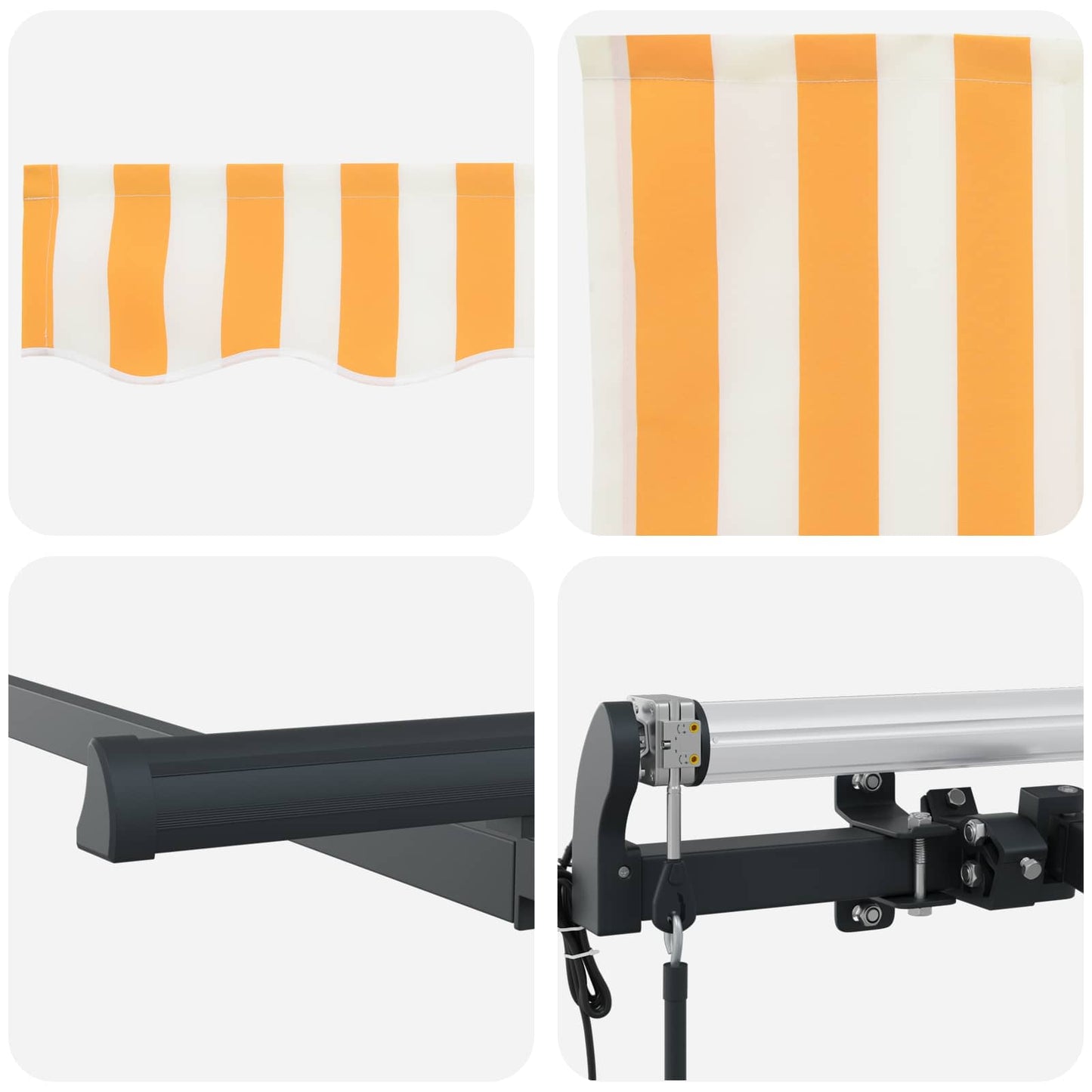 vidaXL Σκηνίτσα Αναδιπλούμενη Κίτρινο 350 x 200 cm ύφασμα