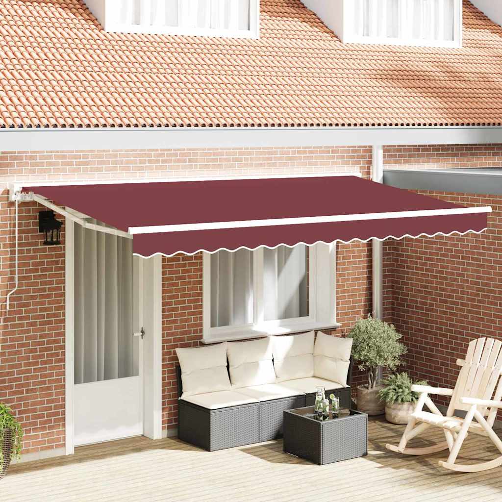 vidaXL Σκελετός Τέντας Μπορντό 350 x 200 cm