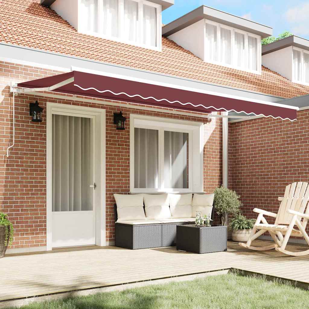 vidaXL Σκελετός Τέντας Μπορντό 350 x 200 cm
