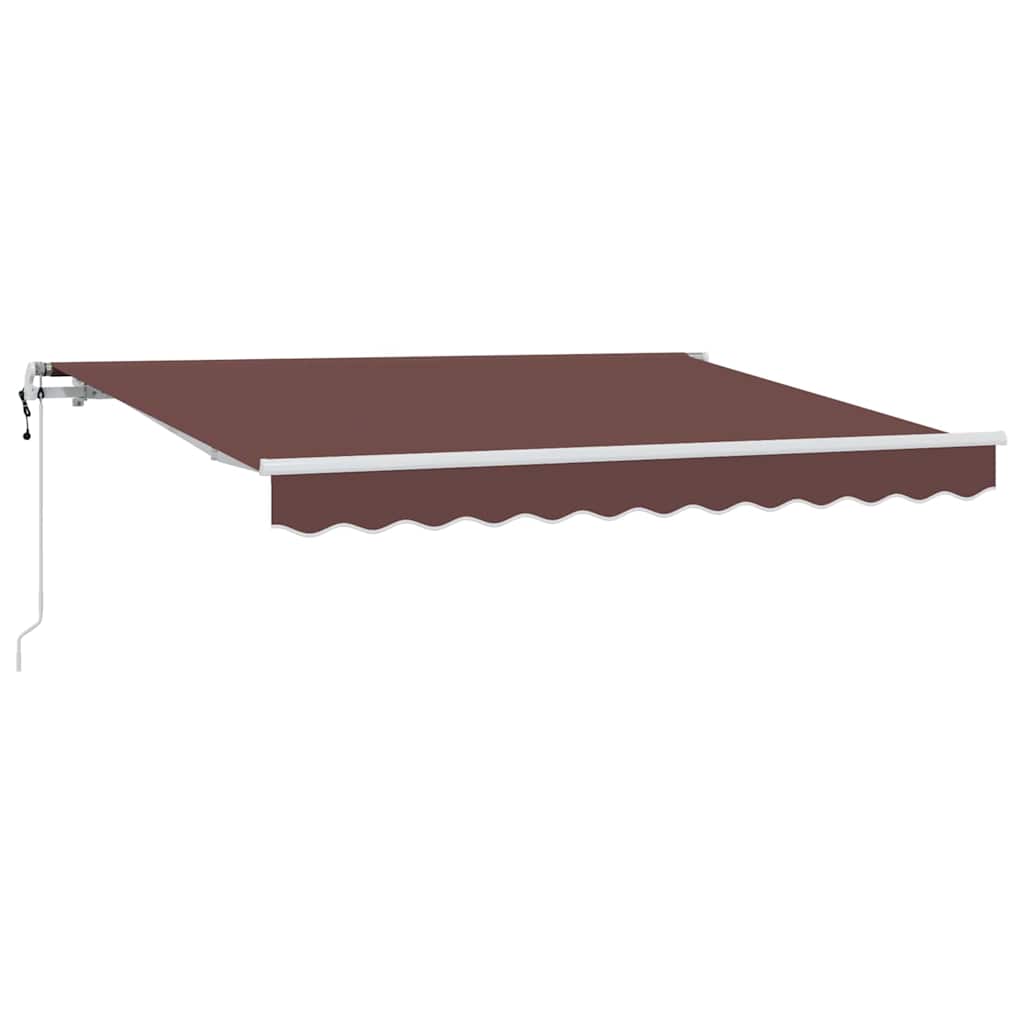 vidaXL Αναδιπλούμενη τέντα Καφέ 350 x 200 cm ύφασμα
