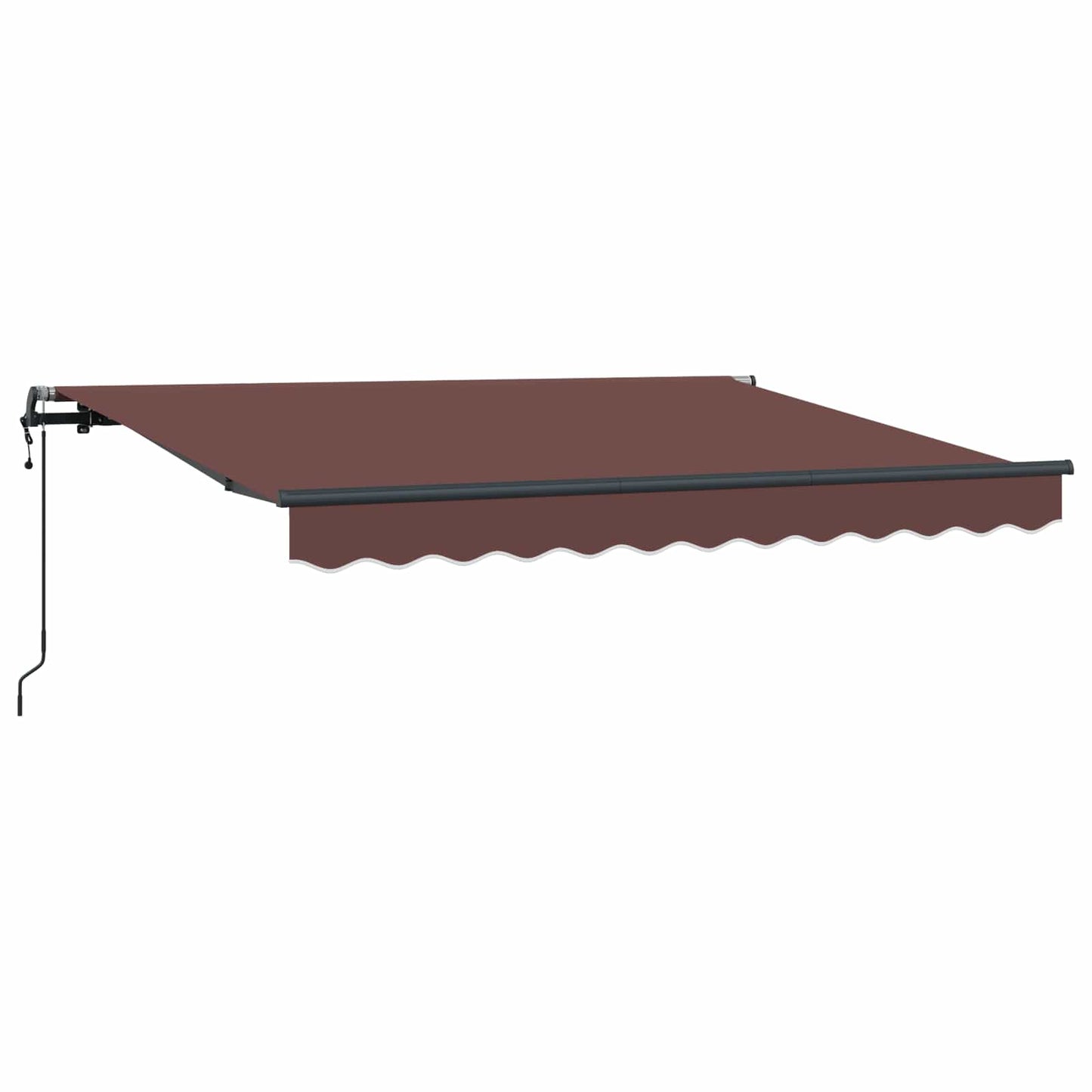 vidaXL Αναδιπλούμενη τέντα Καφέ 350 x 200 cm ύφασμα