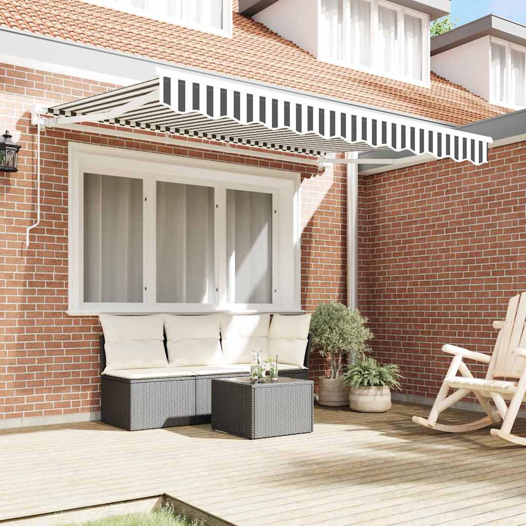 vidaXL Σκηνίτσα Αναδιπλούμενη Γκρι και Λευκό 350 x 200 cm