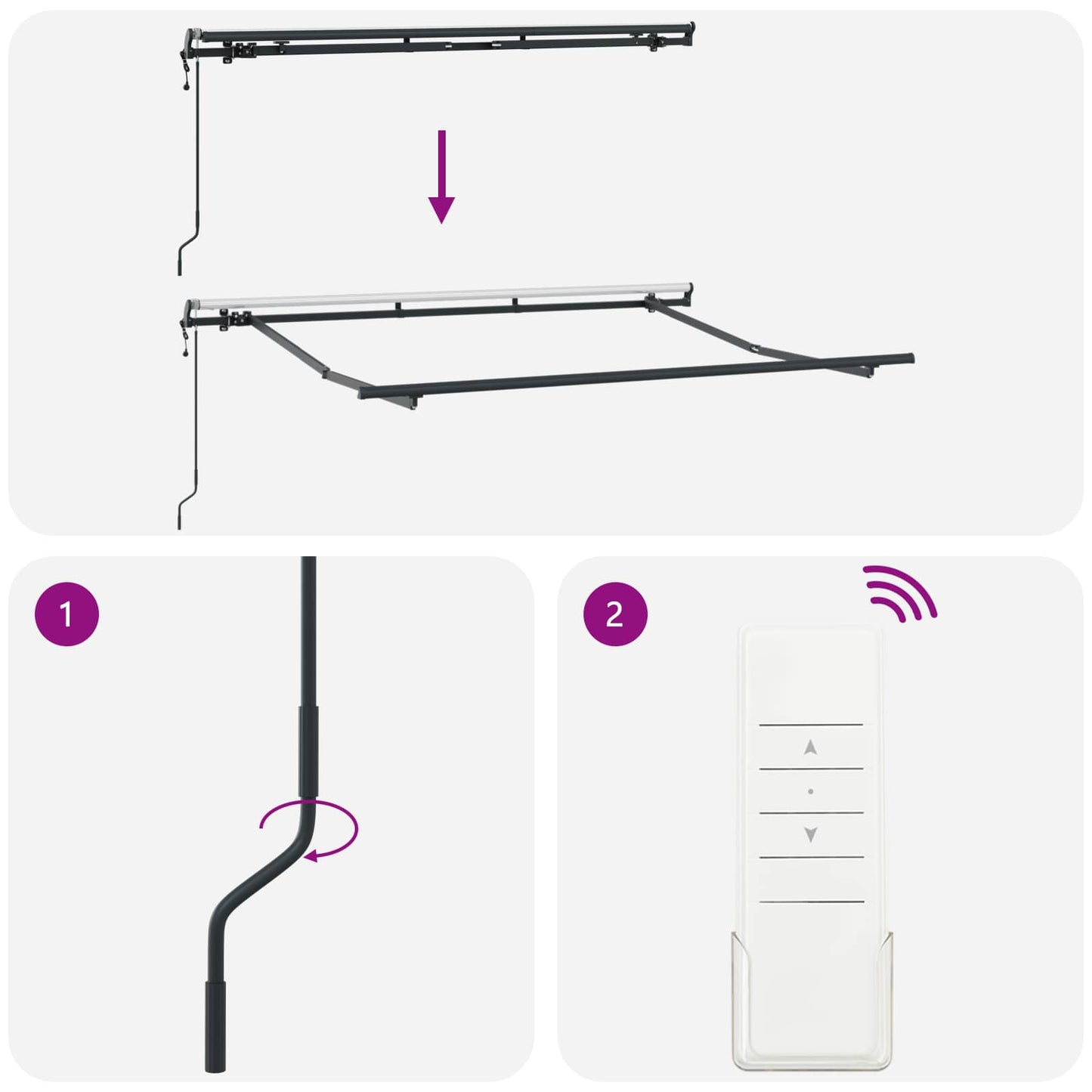 vidaXL Σκηνίτσα Αναδιπλούμενη Ανθρακί 350 x 200 cm ύφασμα