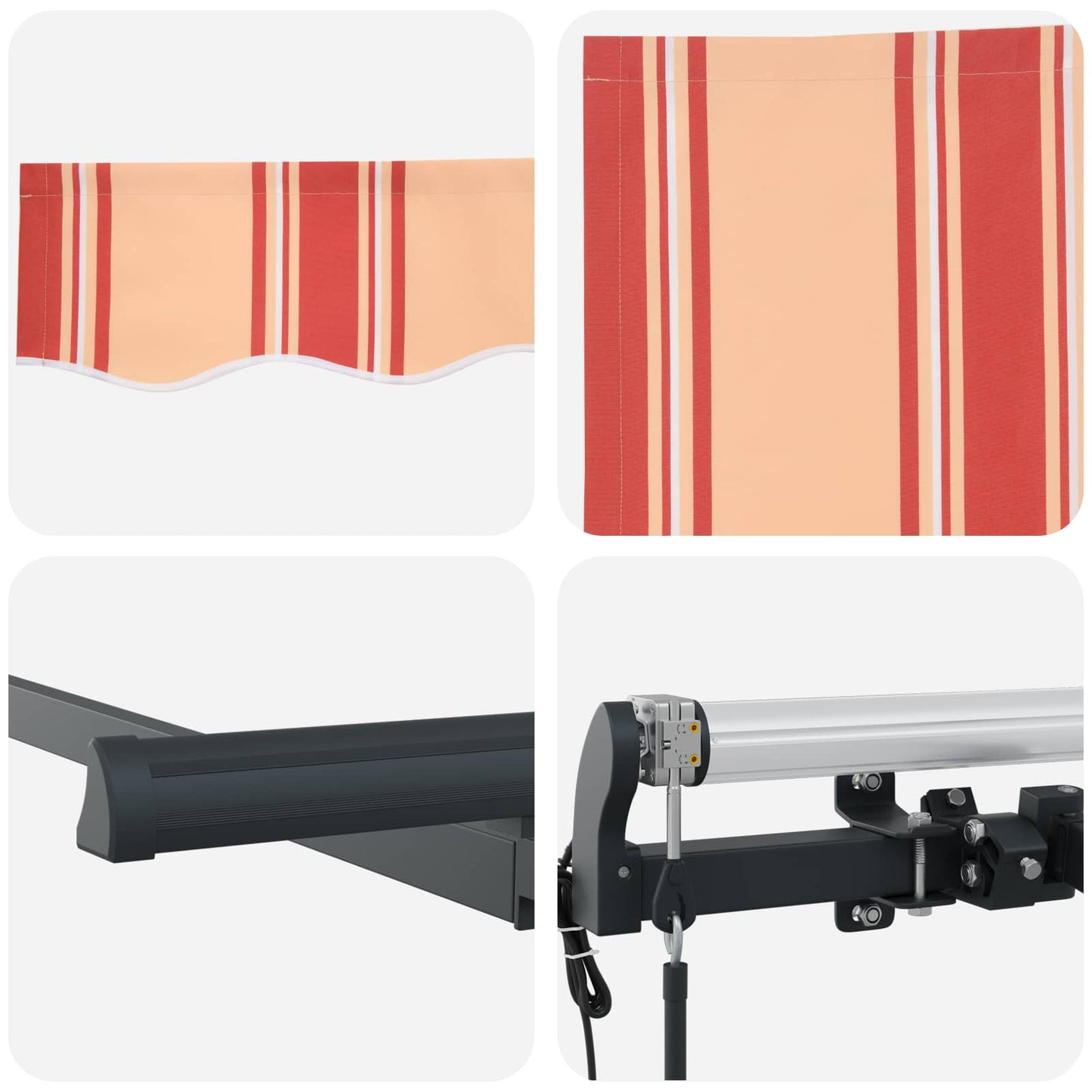 vidaXL Αναδιπλούμενη τέντα Κίτρινο 350 x 200 cm ύφασμα