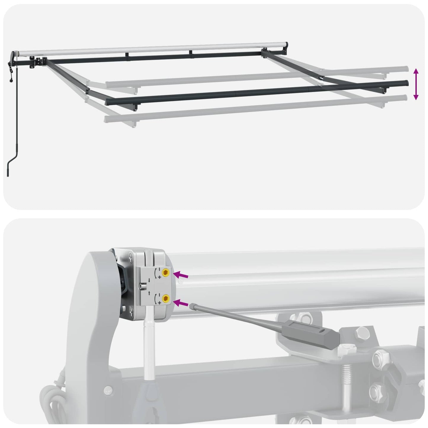 vidaXL Αναδιπλούμενη τέντα Κίτρινο 350 x 200 cm ύφασμα
