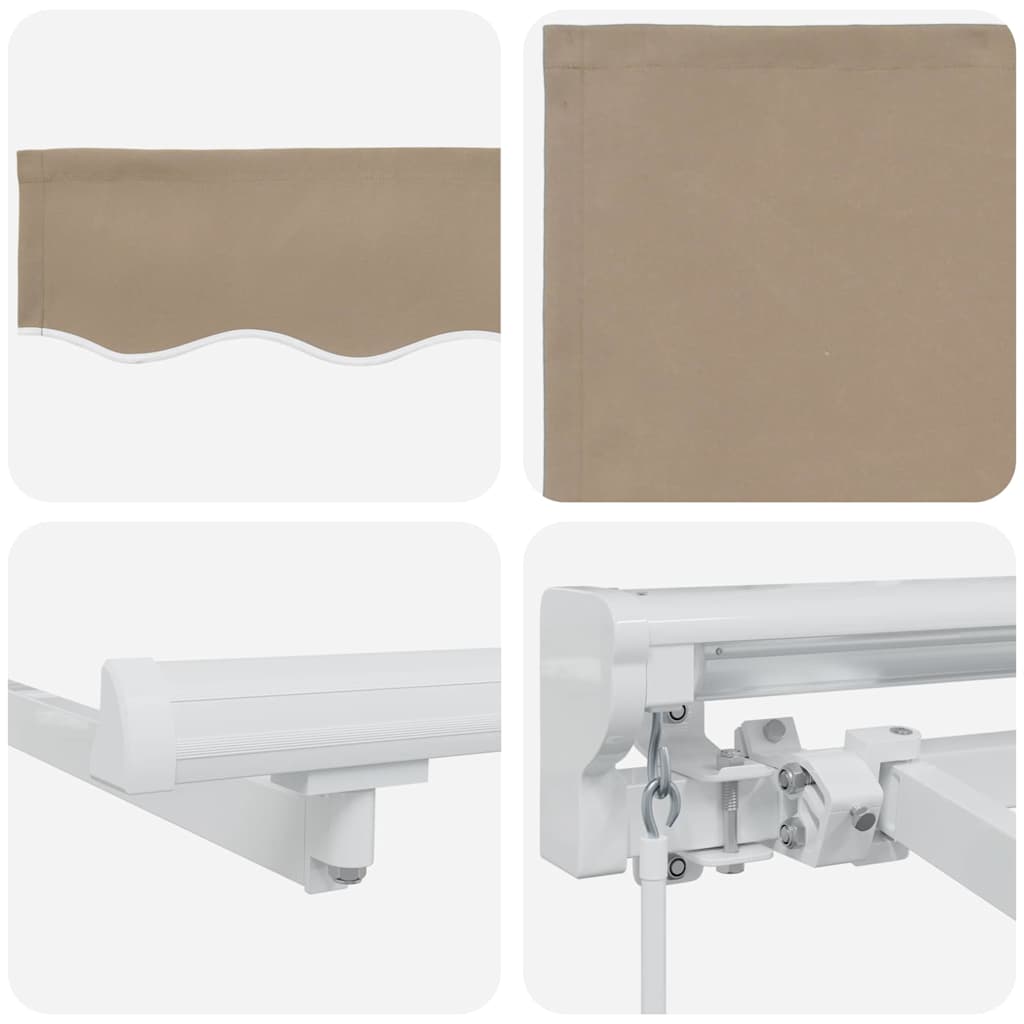 vidaXL Σκελετός Τέντας Μπεζ 350 x 200 cm Πολυεστέρας με Επικάλυψη PU