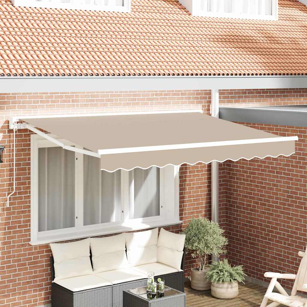 vidaXL Σκελετός Τέντας Μπεζ 350 x 200 cm Πολυεστέρας με Επικάλυψη PU