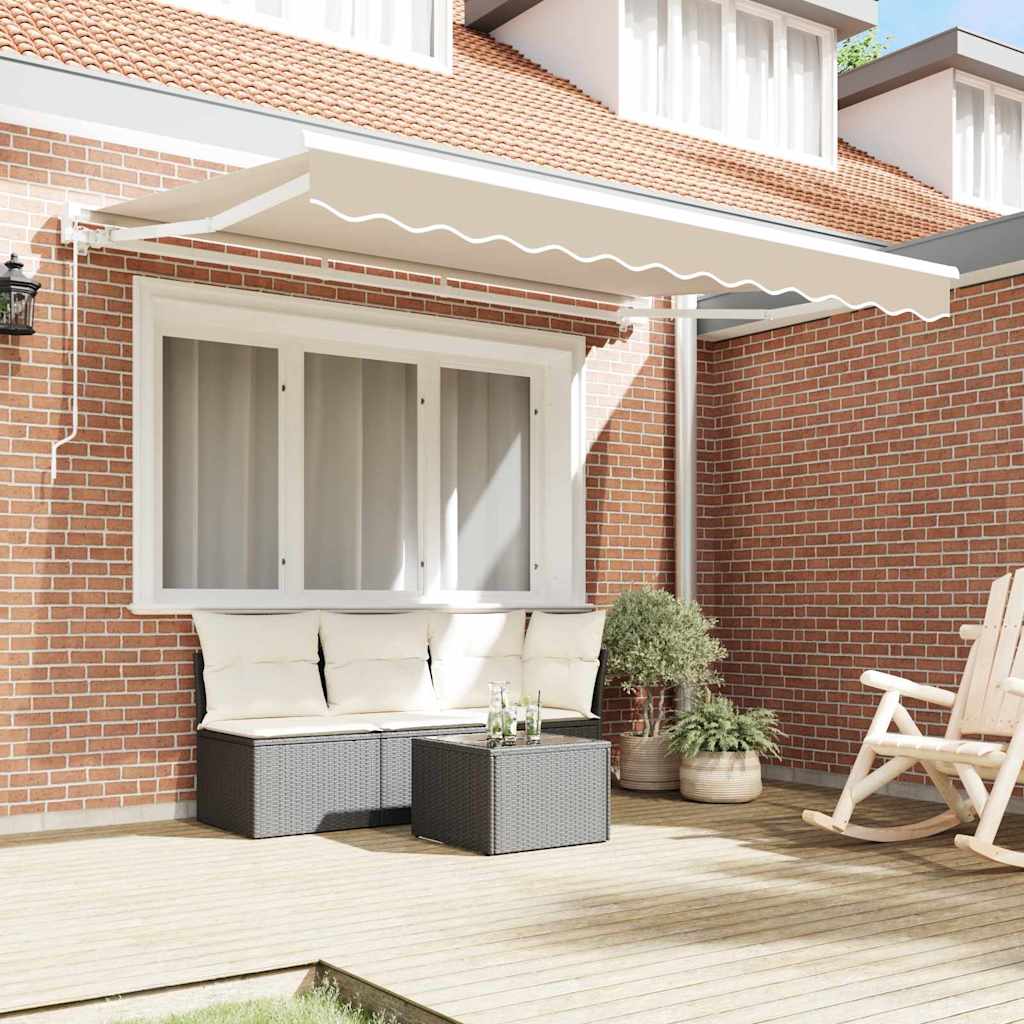 vidaXL Σκελετός Τέντας Μπεζ 350 x 200 cm Πολυεστέρας με Επικάλυψη PU