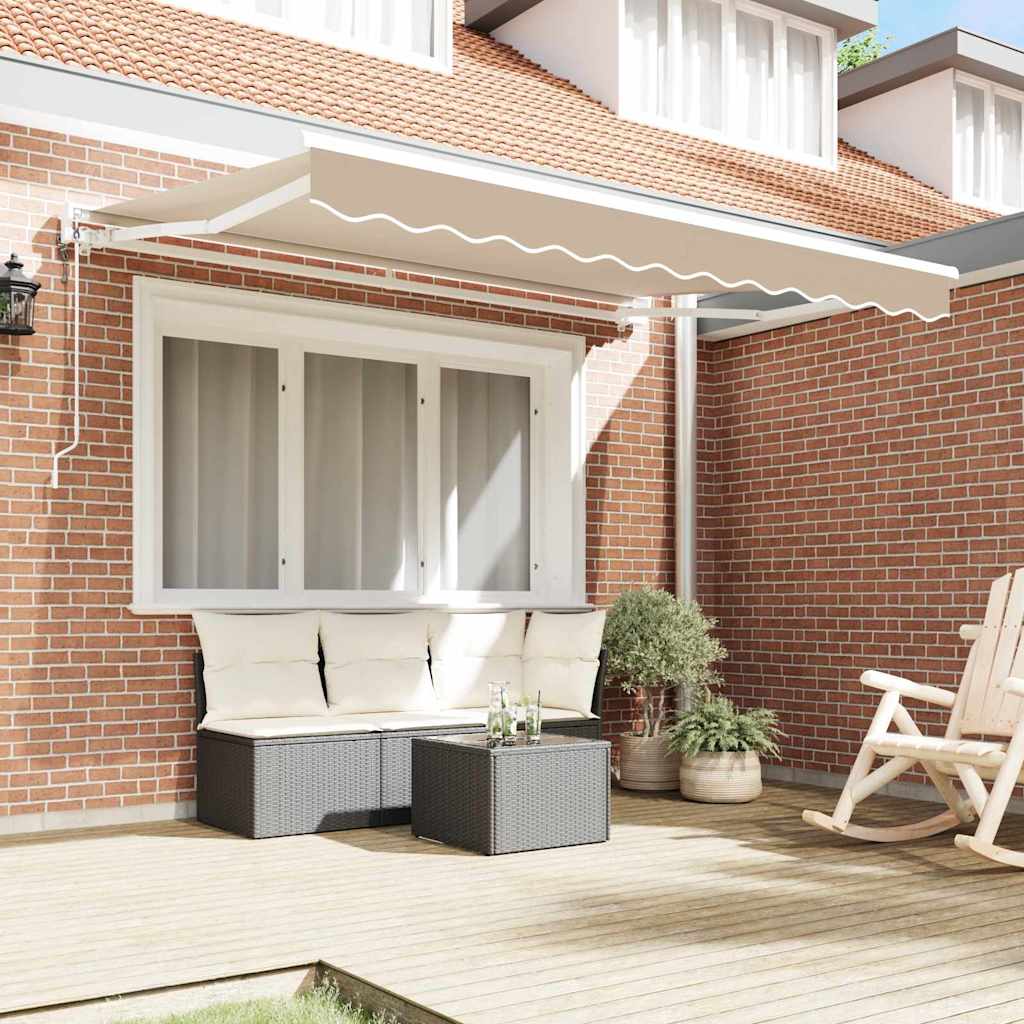vidaXL Σκελετός Τέντας Μπεζ 350 x 200 cm Πολυεστέρας με Επικάλυψη PU