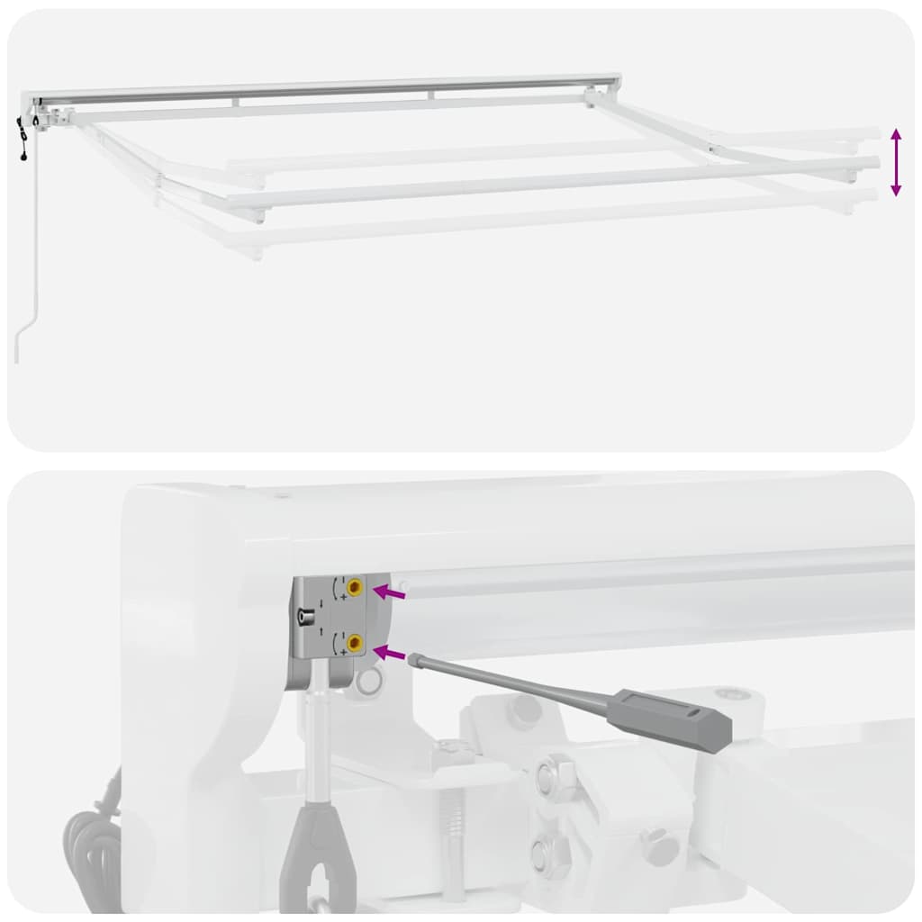 vidaXL Σκελετός Τέντας Μπεζ 350 x 200 cm Πολυεστέρας με Επικάλυψη PU