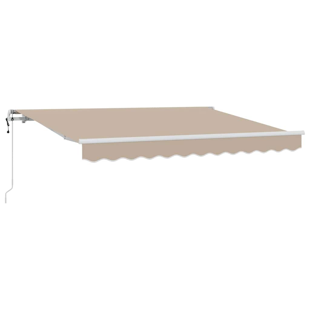 vidaXL Αναδιπλούμενη τέντα Μπεζ 350 x 200 cm ύφασμα