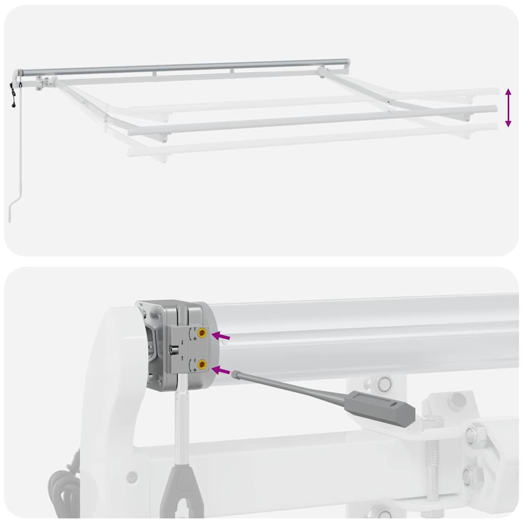 vidaXL Αναδιπλούμενη τέντα Μπεζ 350 x 200 cm ύφασμα