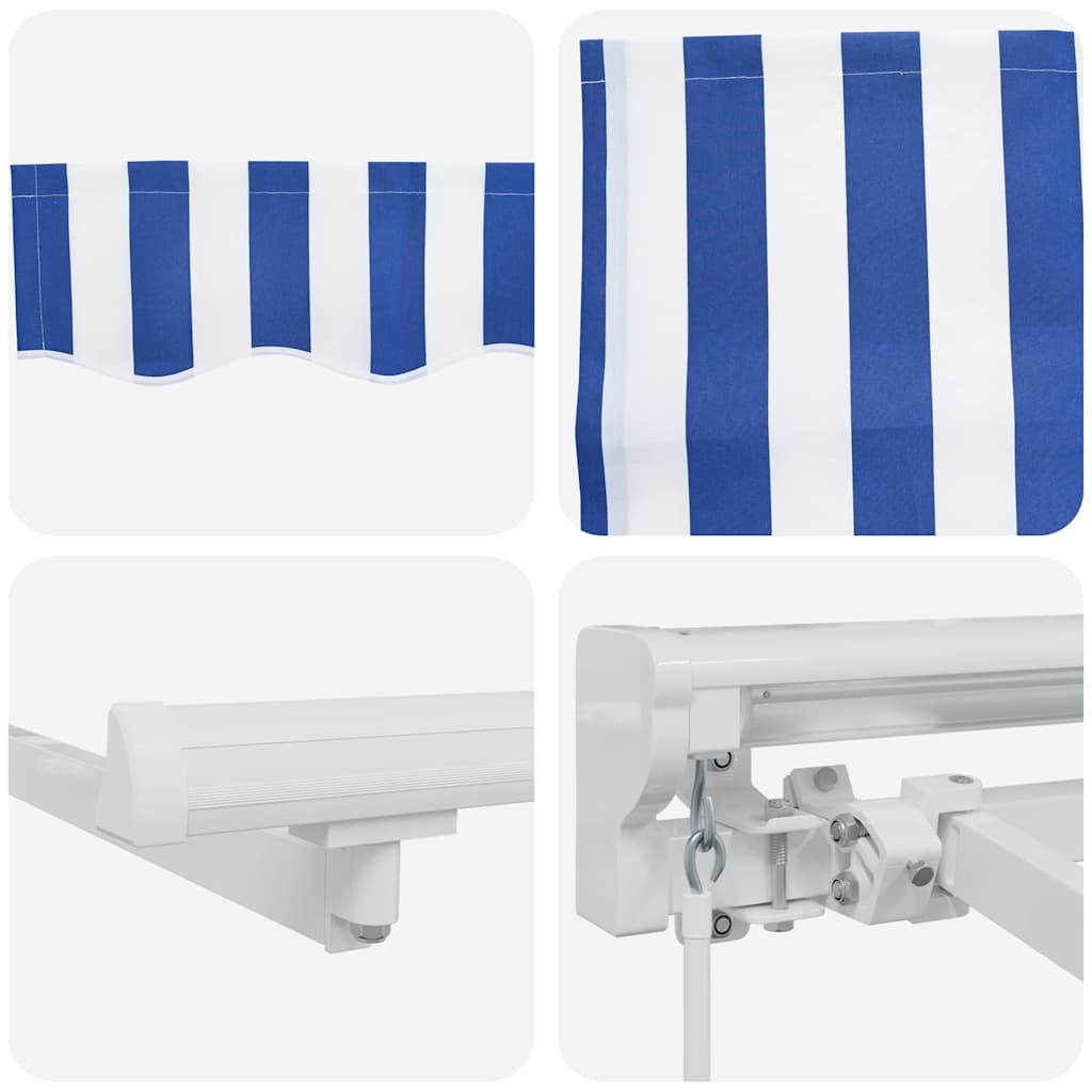 vidaXL Σκελετός Τέντας Μπλε και άσπρο 400 x 200 cm