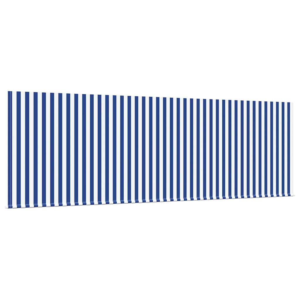 vidaXL Αναδιπλούμενη τέντα Μπλε και άσπρο 400 x 200 cm
