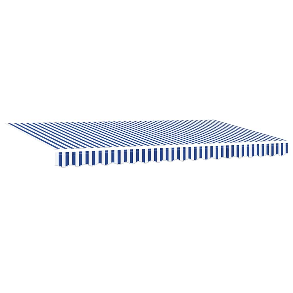 vidaXL Αναδιπλούμενη τέντα Μπλε και άσπρο 400 x 200 cm