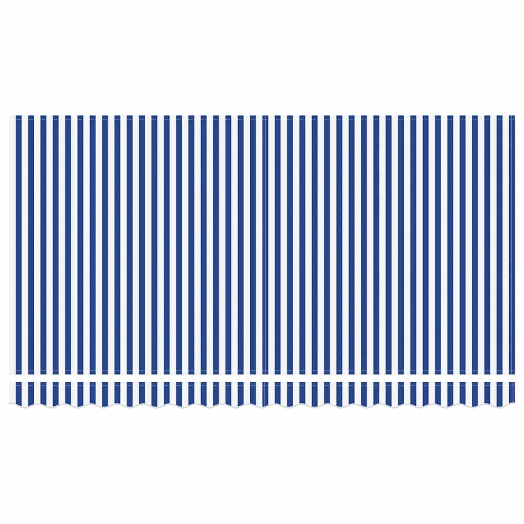 vidaXL Αναδιπλούμενη τέντα Μπλε και άσπρο 400 x 200 cm