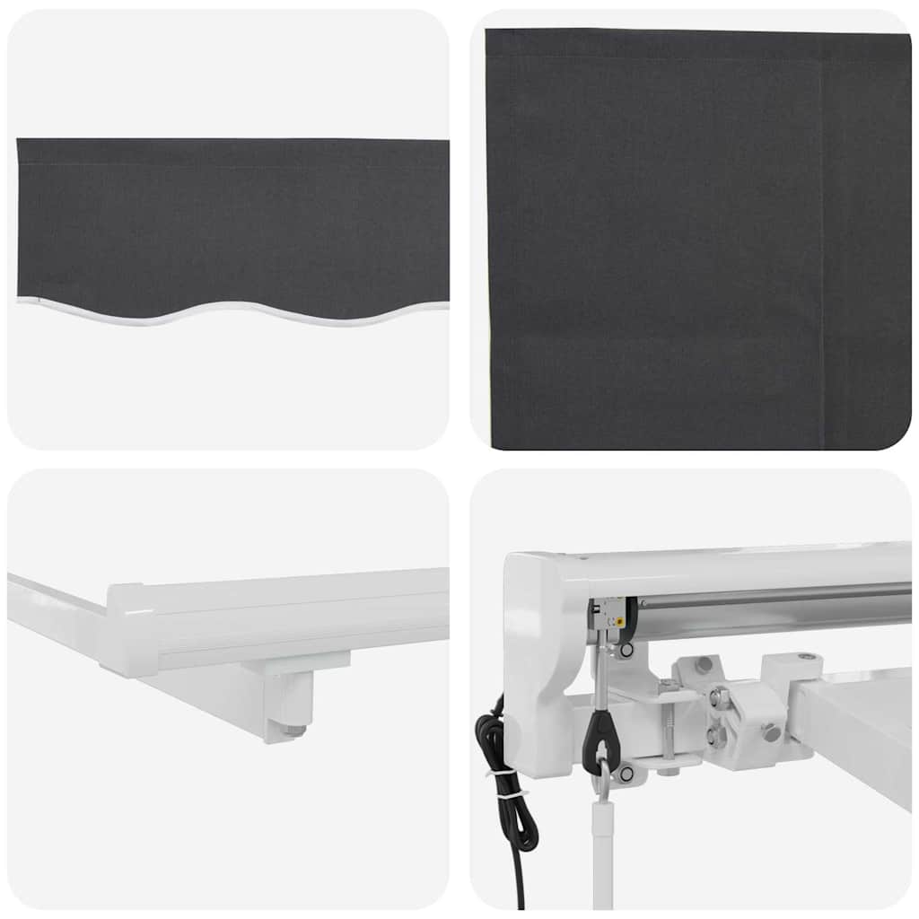 vidaXL Σκελετός Τέντας Ανθρακί 400 x 200 cm