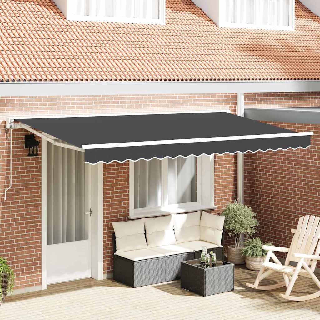vidaXL Σκελετός Τέντας Ανθρακί 400 x 200 cm