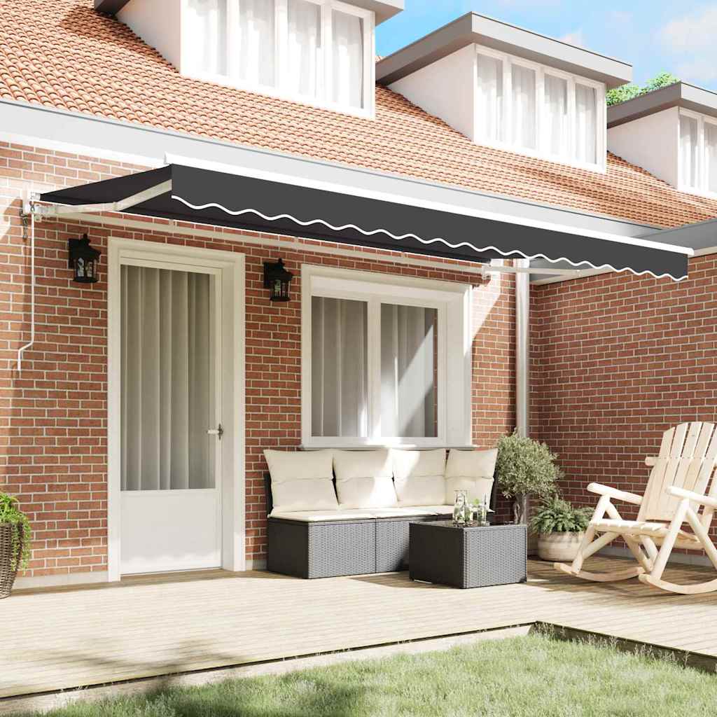 vidaXL Σκελετός Τέντας Ανθρακί 400 x 200 cm