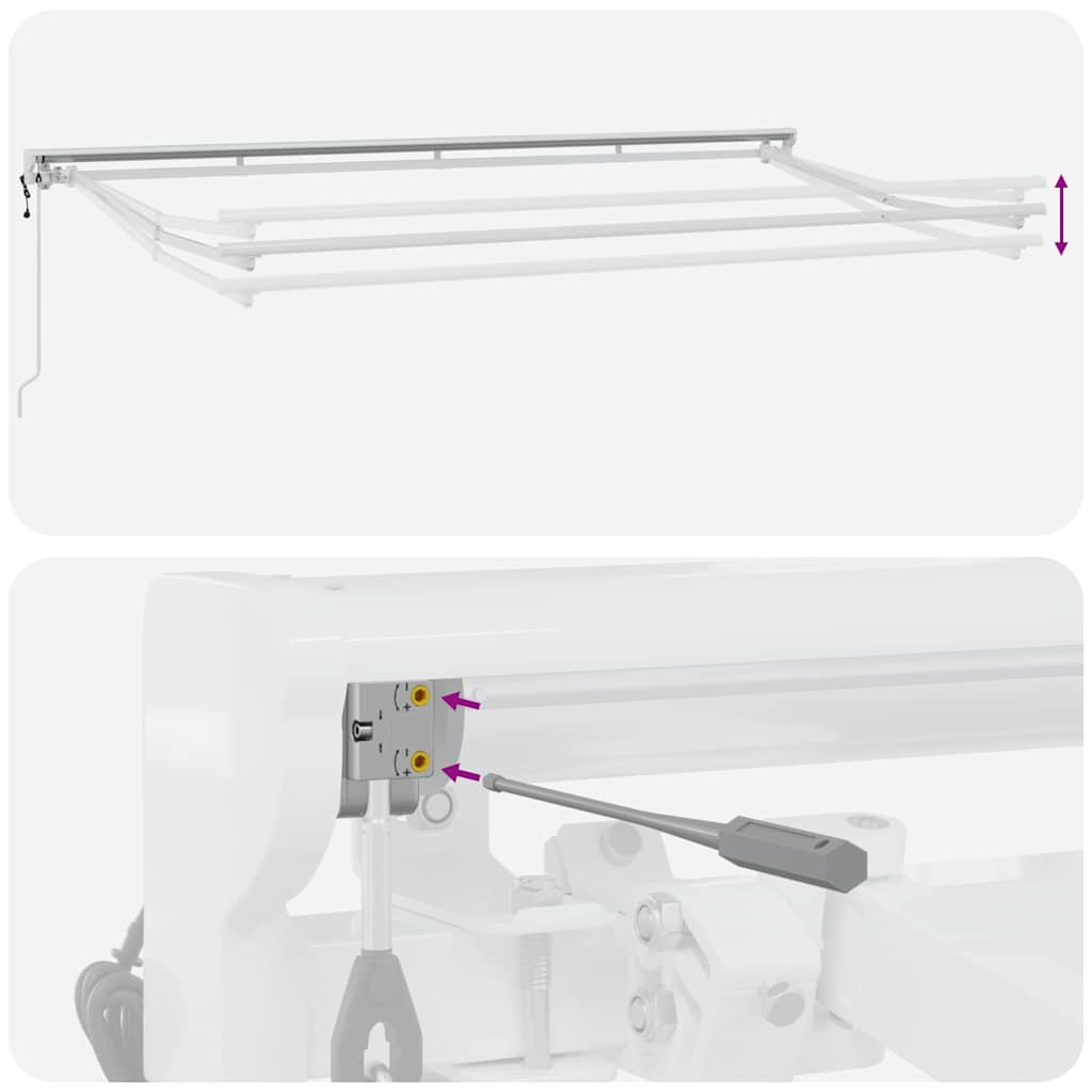 vidaXL Σκελετός Τέντας Ανθρακί 400 x 200 cm